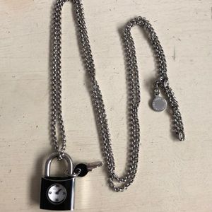 Marc by Marc jacobs black lock watch necklace